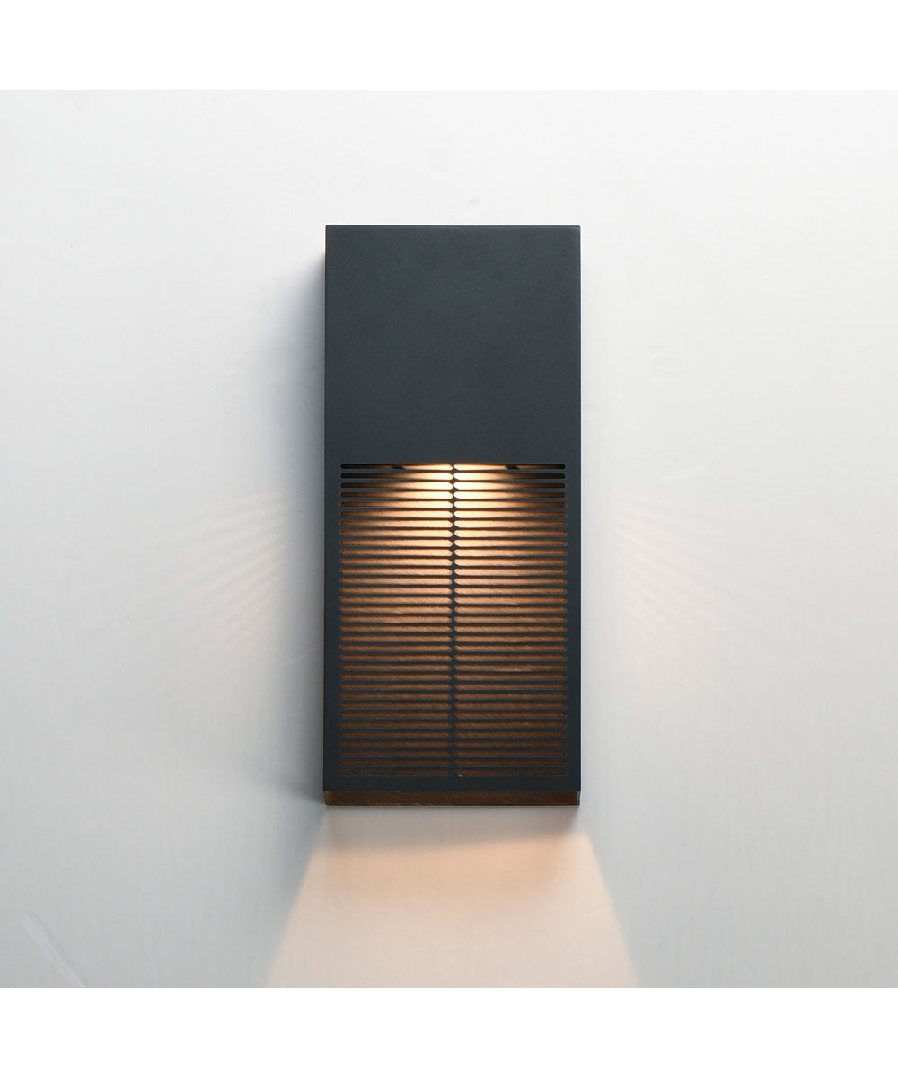 Grate 14 inch LED Outdoor Wall Sconce Black