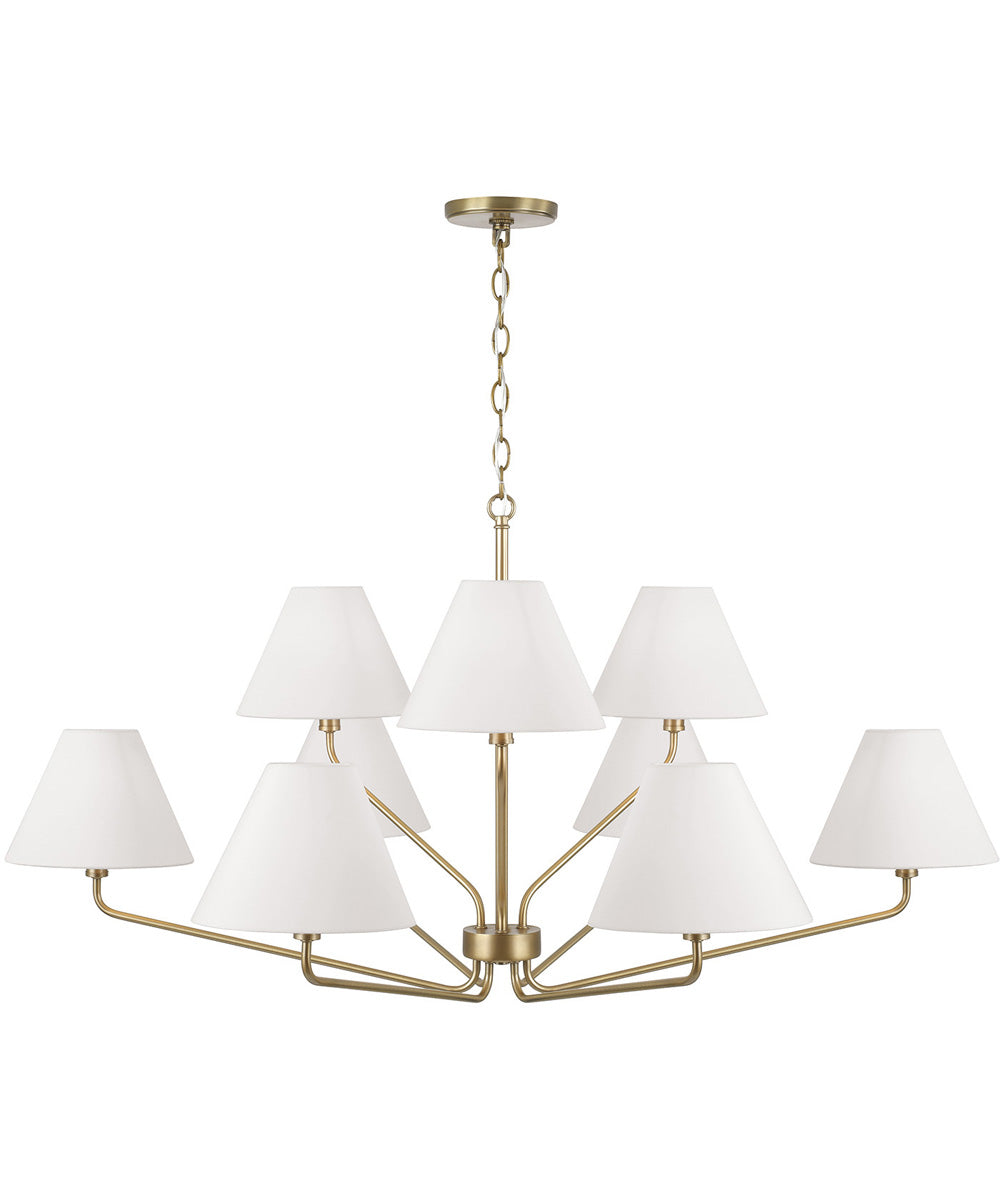 Chadwick 9-Light Chandelier Aged Brass
