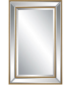 20x32" Wall Mirror Beveled with Gold Beading