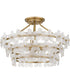 Wright 4-light Semi Flush Mount Brushed Gold
