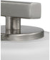 Vertex 3-Light Etched White Convertible Chandelier Brushed Nickel
