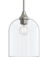 Ilia 1-Light Pendant with Clear Glass Shade Brushed Nickel