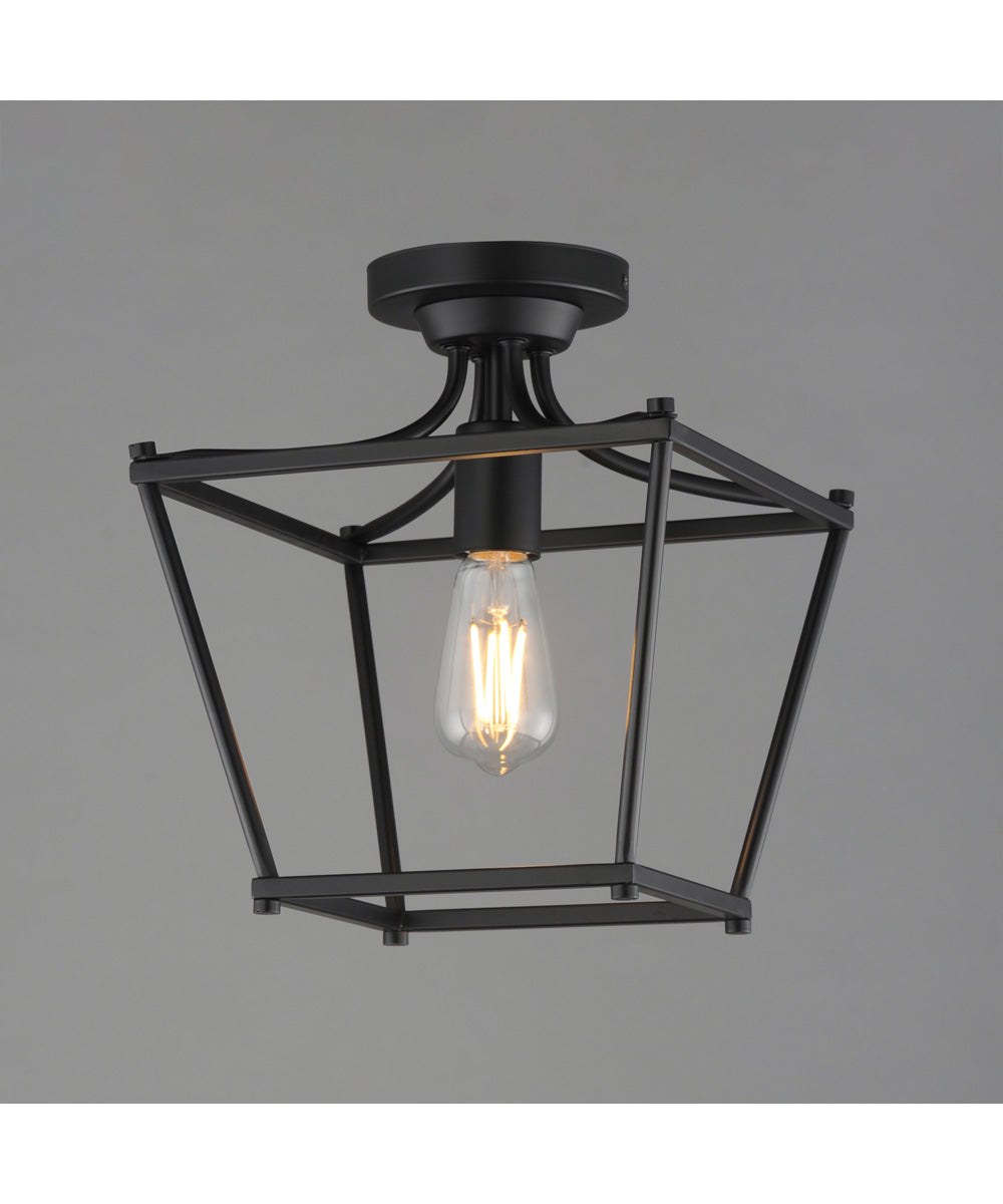 Clifton Single Pendant / Semi-Flush Black