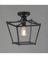 Clifton Single Pendant / Semi-Flush Black