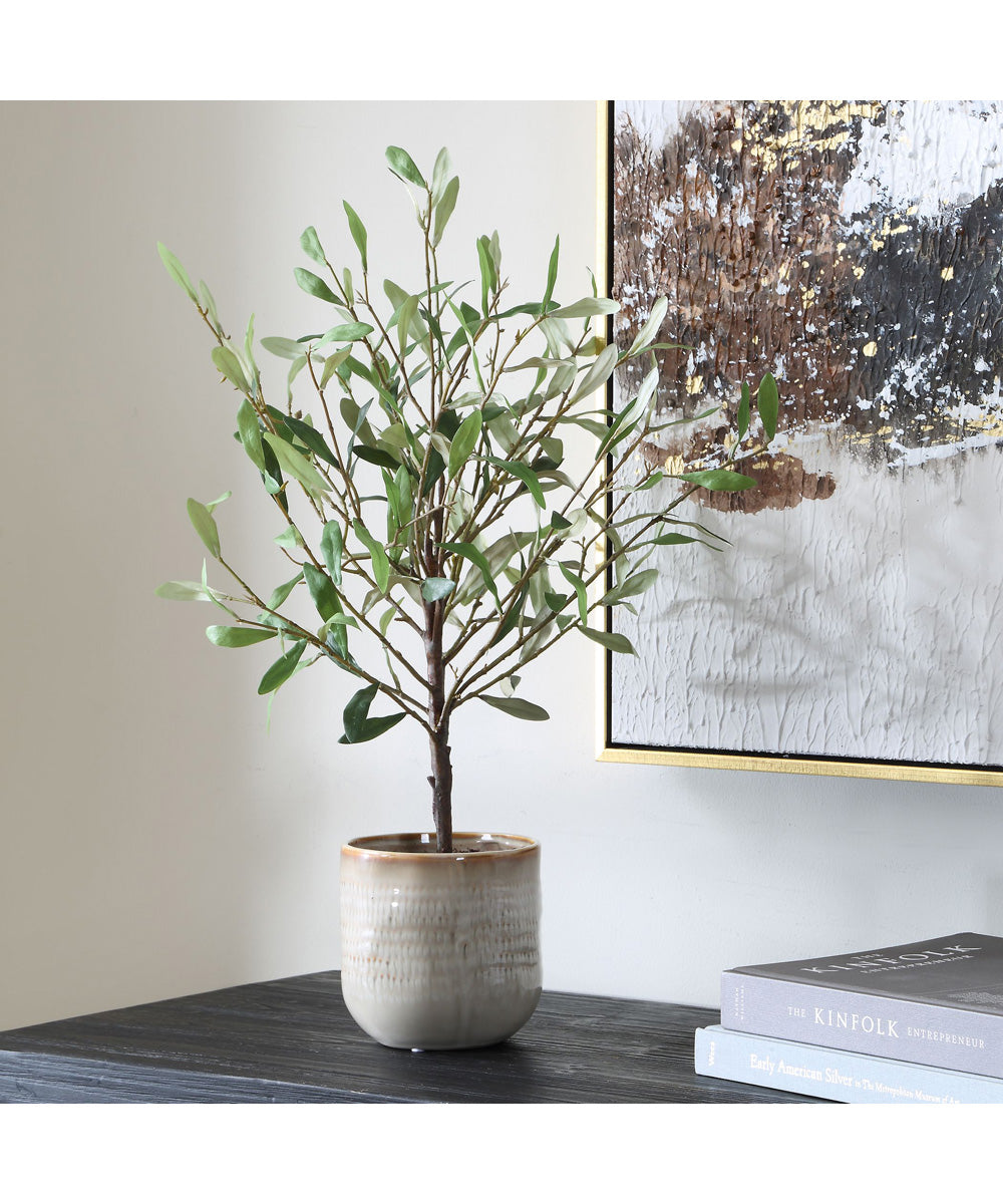 Solea Olive Accent & Textured Vase