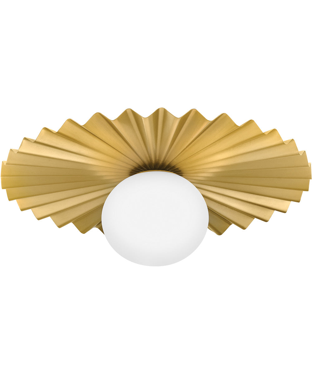 Stevie 1-Light Medium Flush Mount in Lacquered Brass
