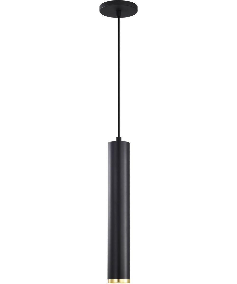 Century  Pendant Matte Black / Brushed Brass