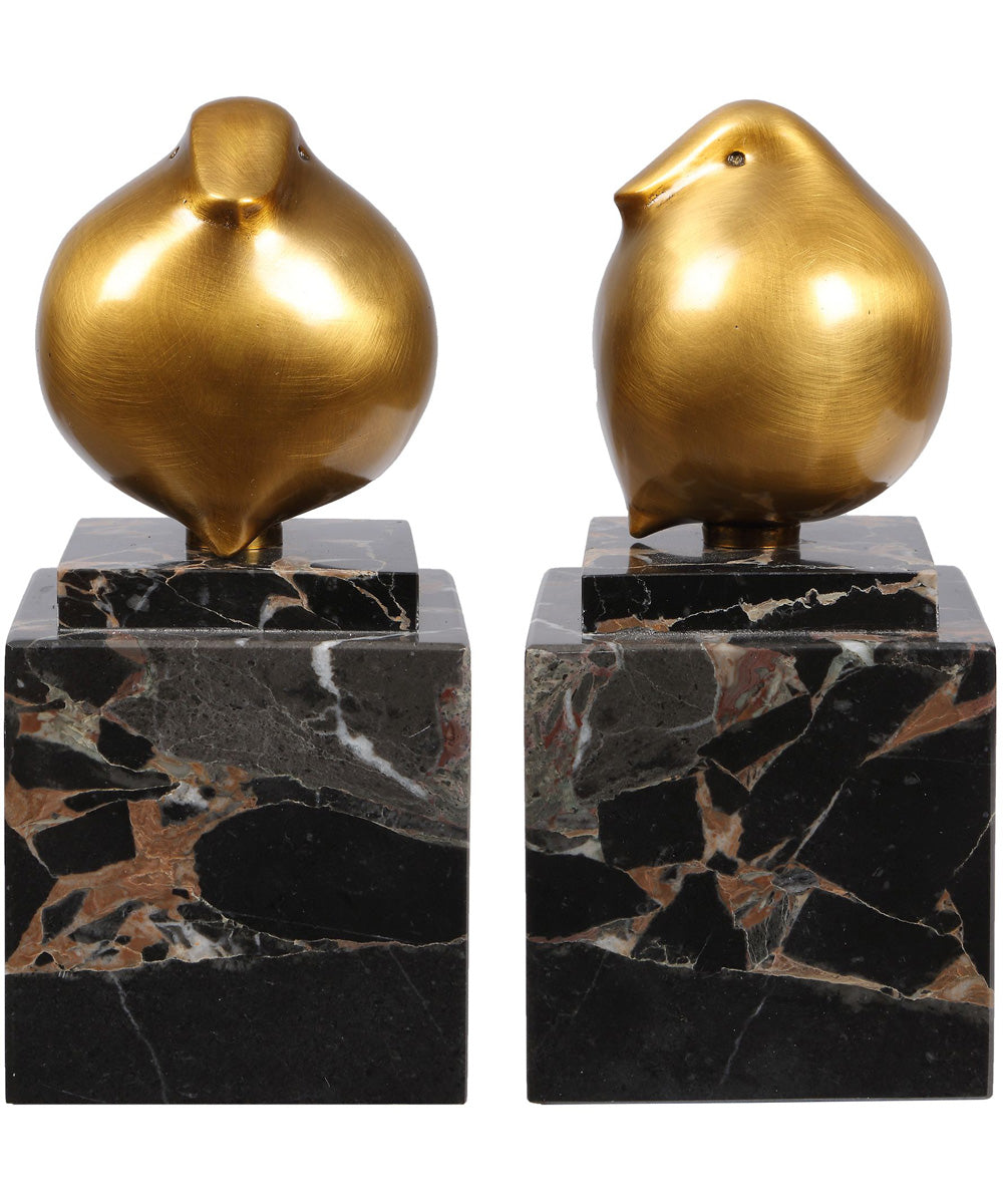 Golden Finch Bird Figurines Set of 2
