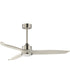 Woodwind 52 inch Solid Wood Blade Fan w LED Light Kit Satin Nickel