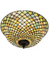 16" Wide Tiffany Fishscale Flush Mount