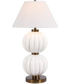 Irena White Sphere Table Lamp