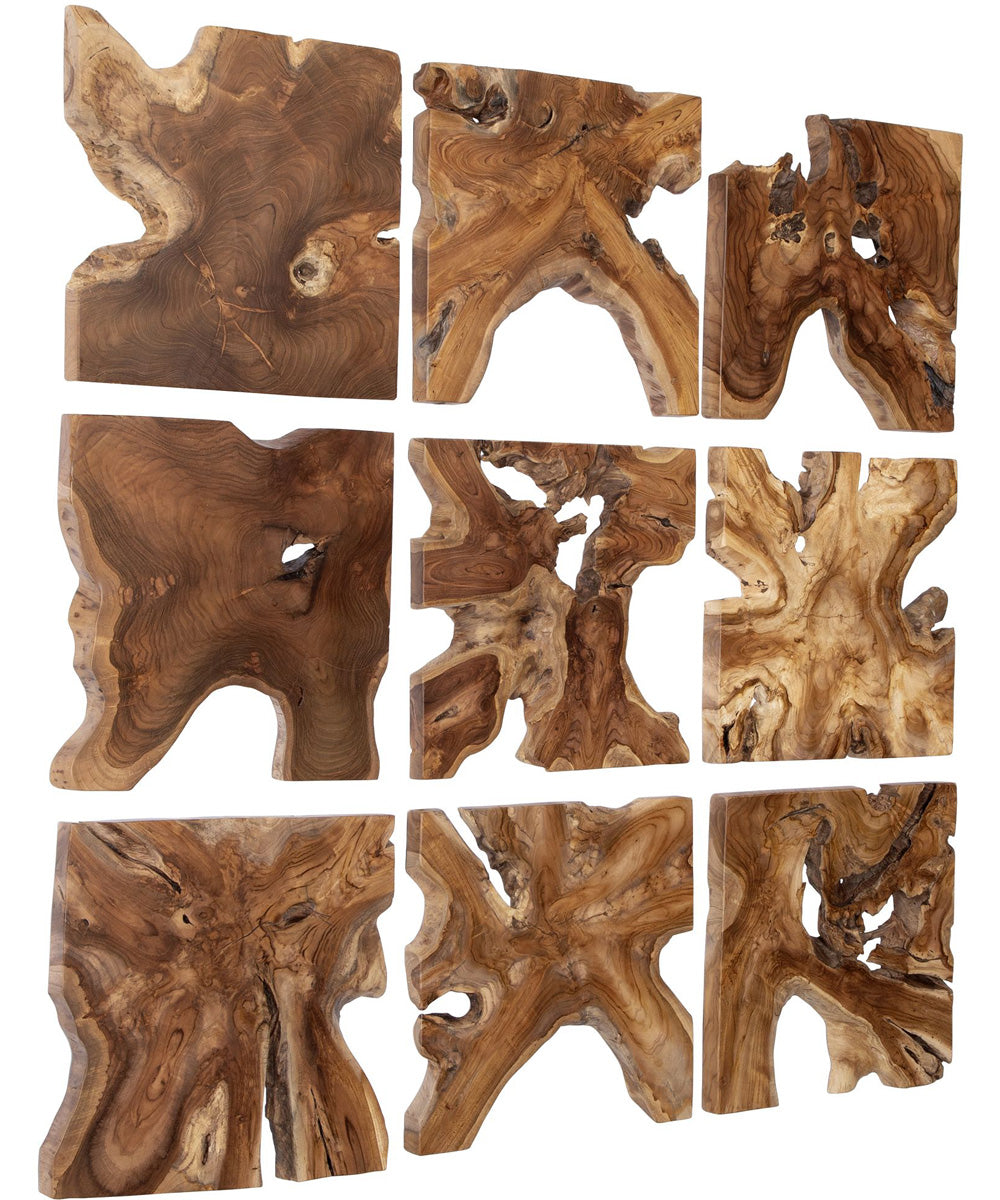 Talia Wood Wall Decor Set/9