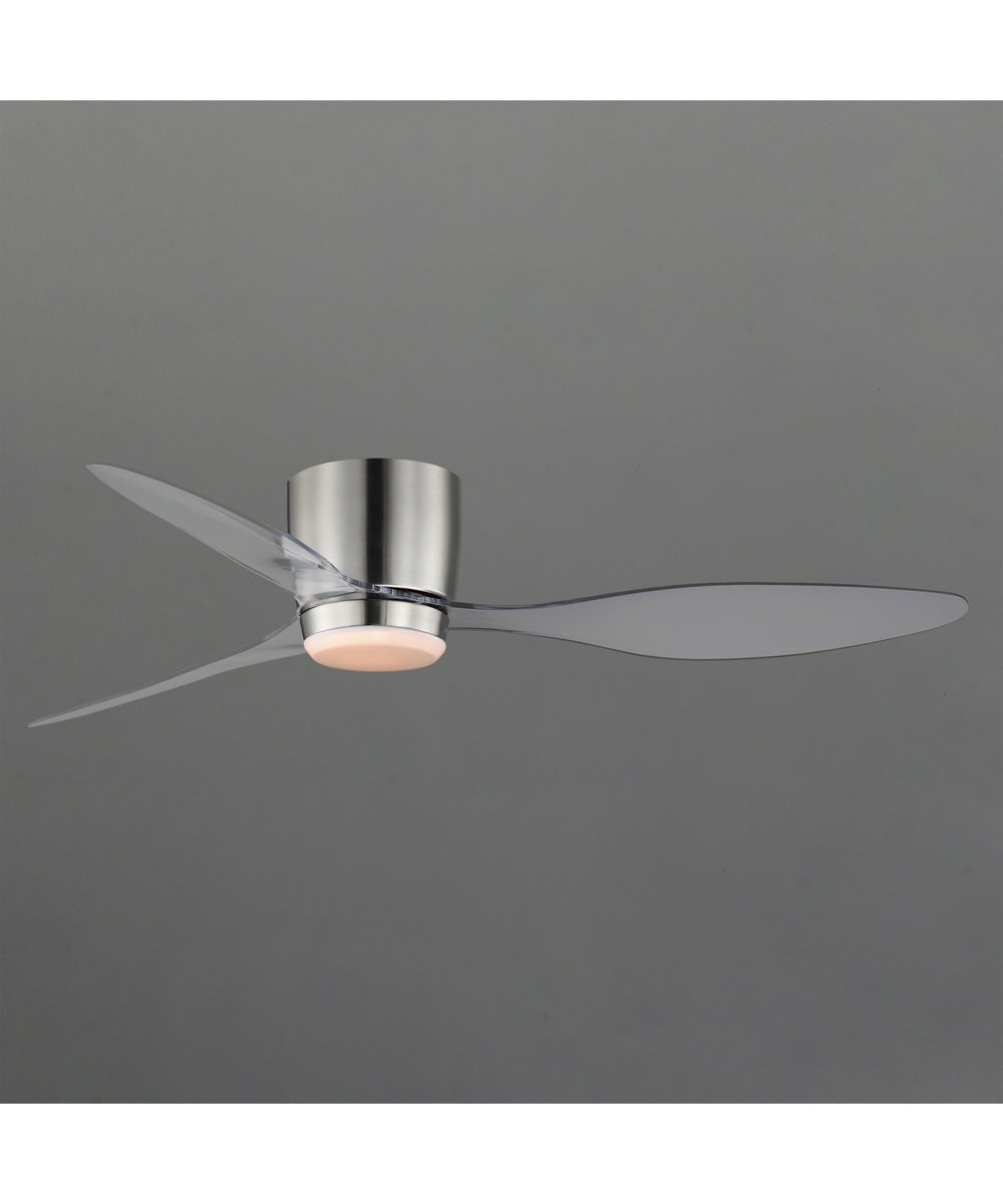 Aeris 52 inch 3-Blade Hugger Fan w LED Satin Nickel