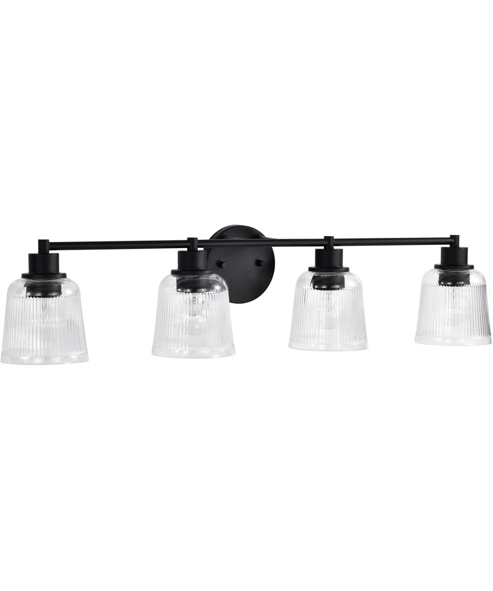Grayson 4-Light Vanity & Wall Matte Black