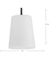 Clarion 1-Light Etched White Pendant P500429 Matte Black