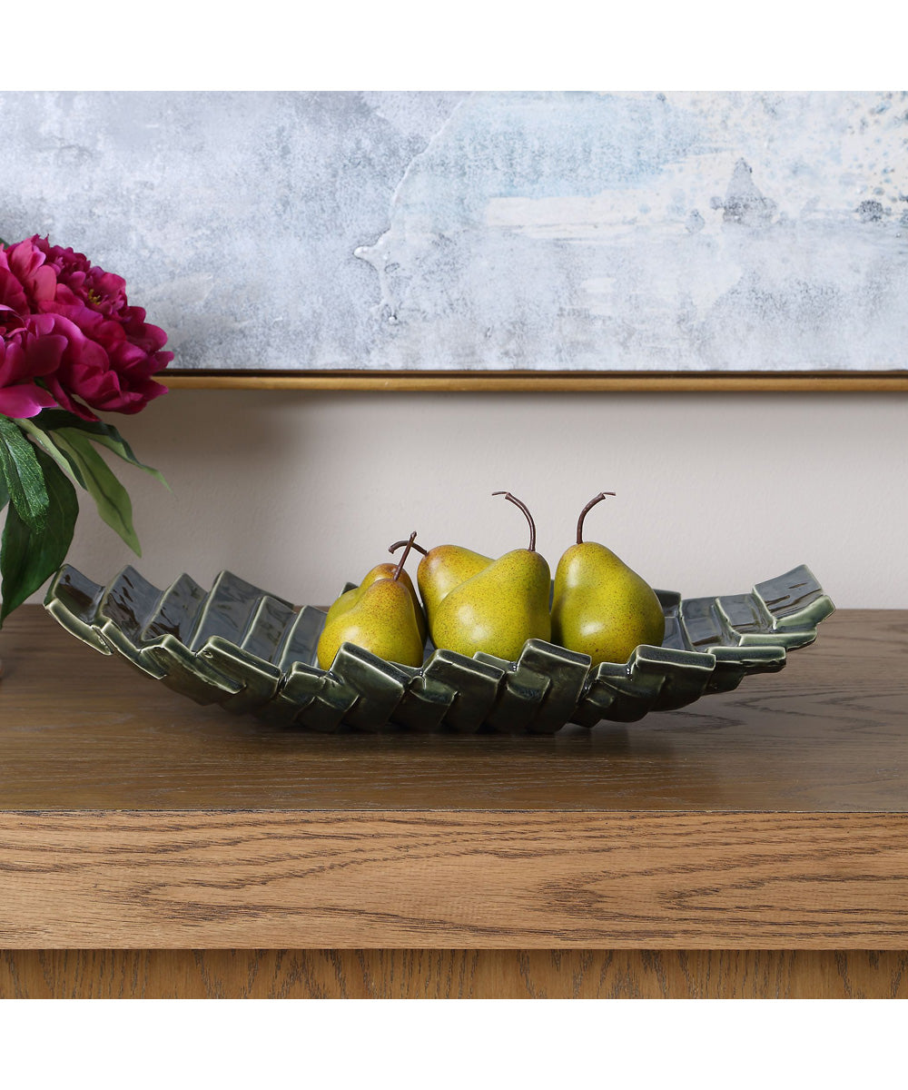 Harbor Ridge Olive Green Bowl