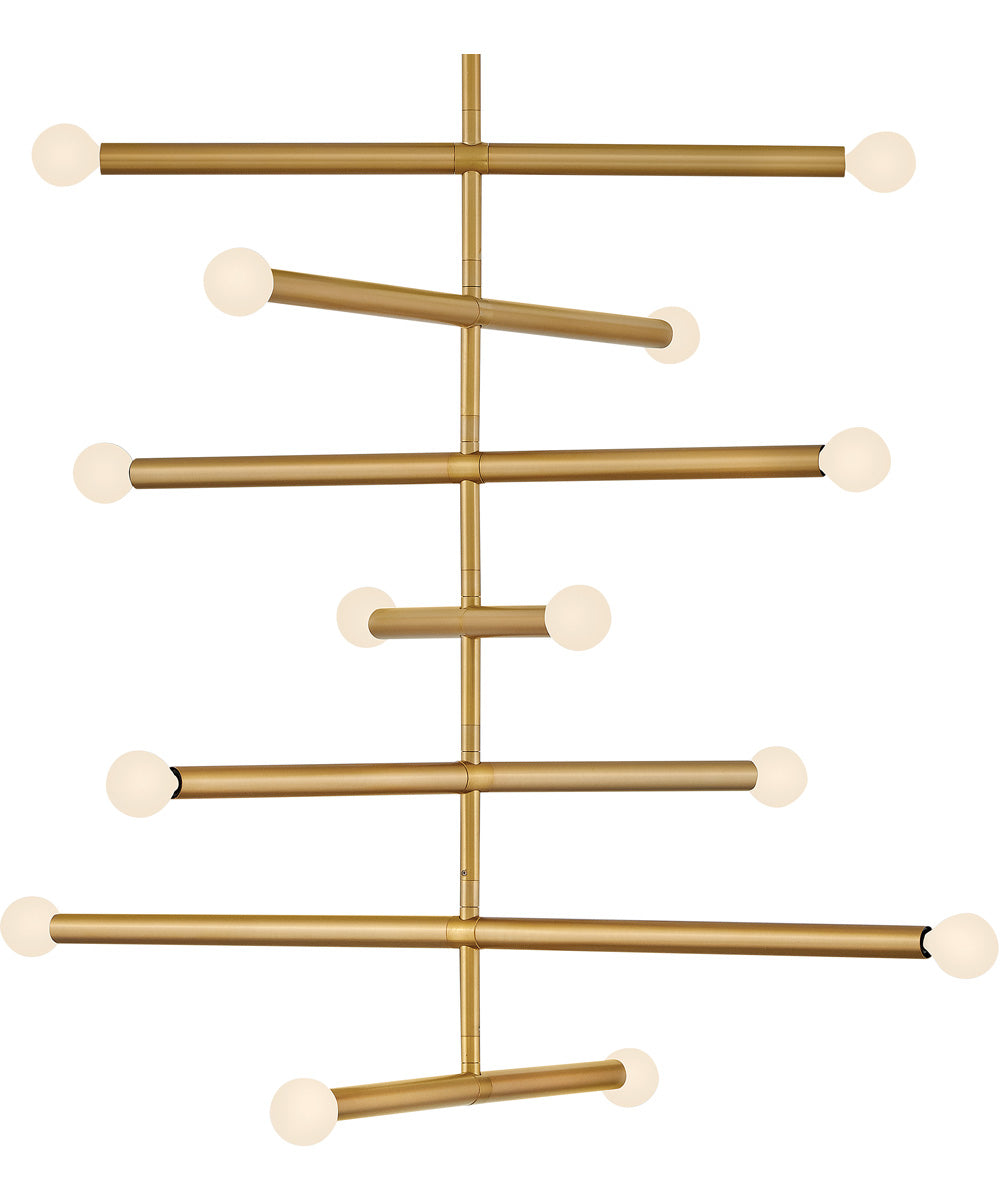 Millie 14-Light Large Multi Tier in Lacquered Brass