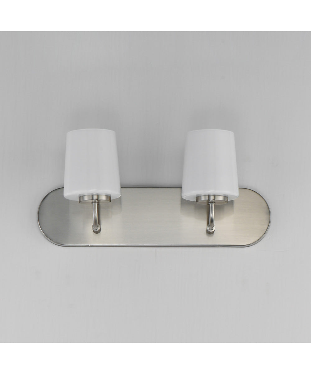 Durham 2-Light Strip Bath Vanity Satin Nickel