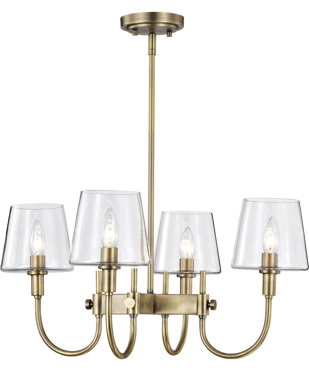 Brookside 4-Light Chandelier Vintage Brass