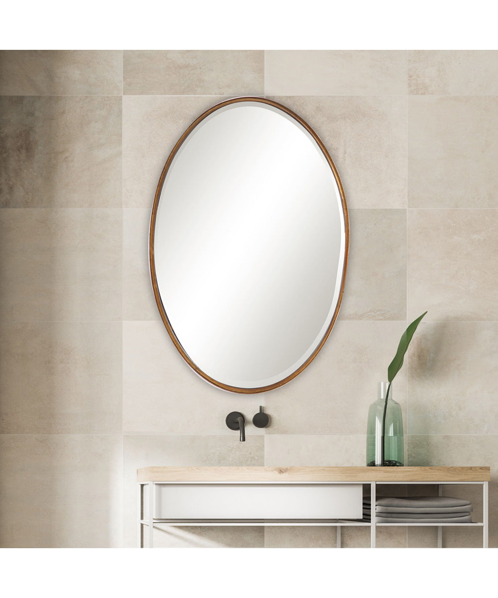 24x35" Wall Mirror Hand Finished in Gold Leaf