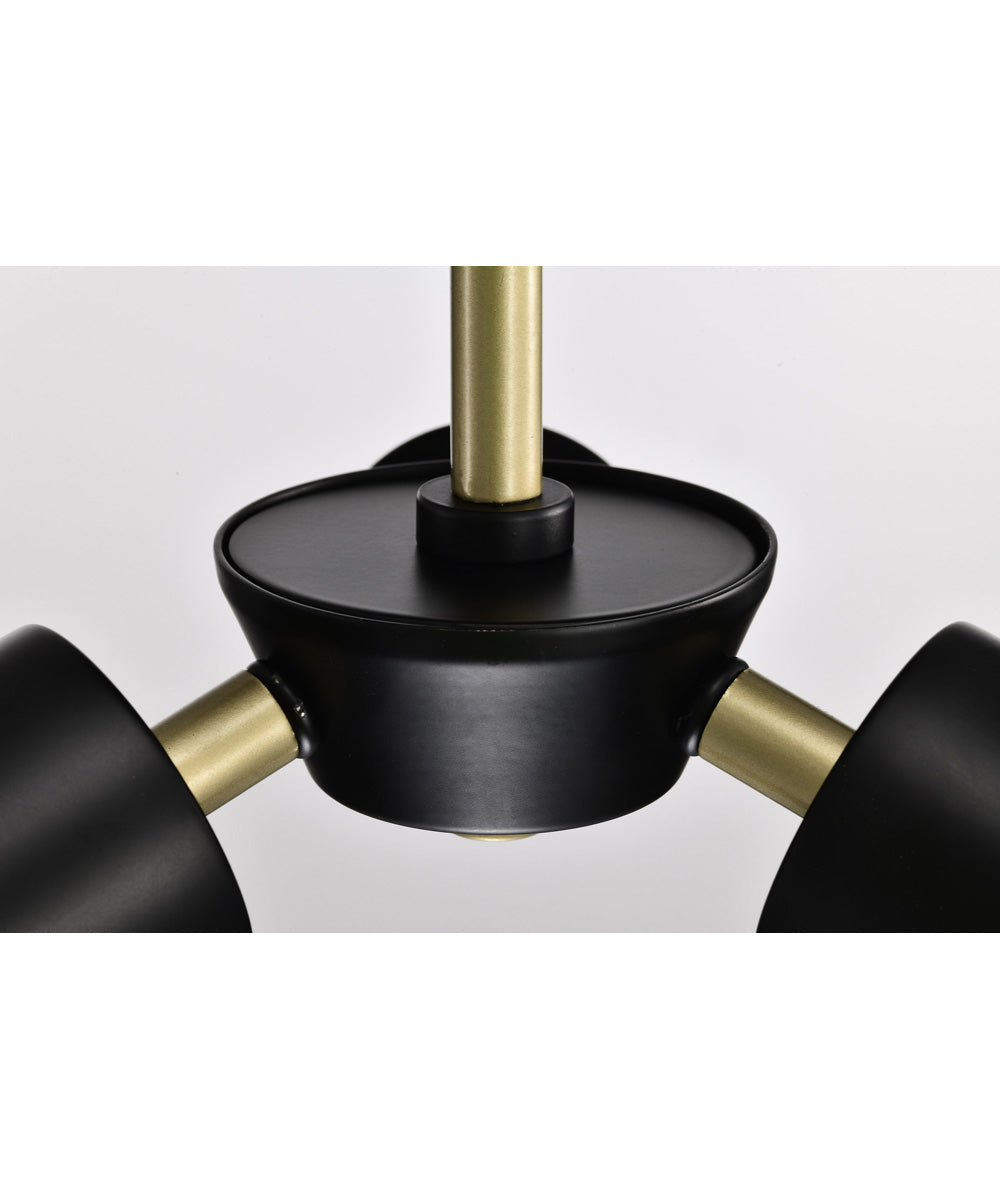 Marc 3-Light Close-to-Ceiling Matte Black