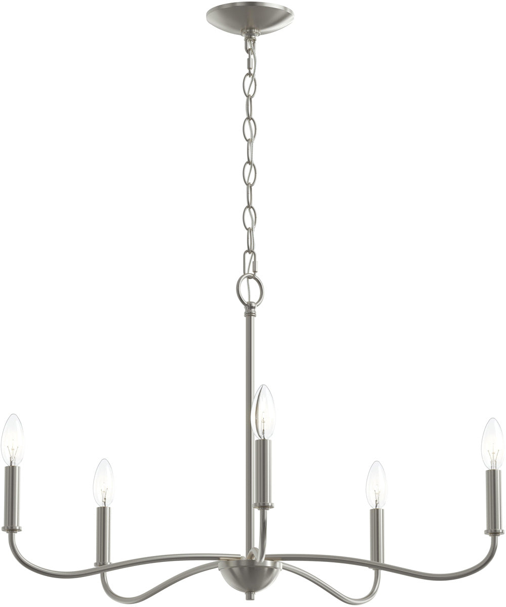 Ilia 5-Light Chandelier Brushed Nickel