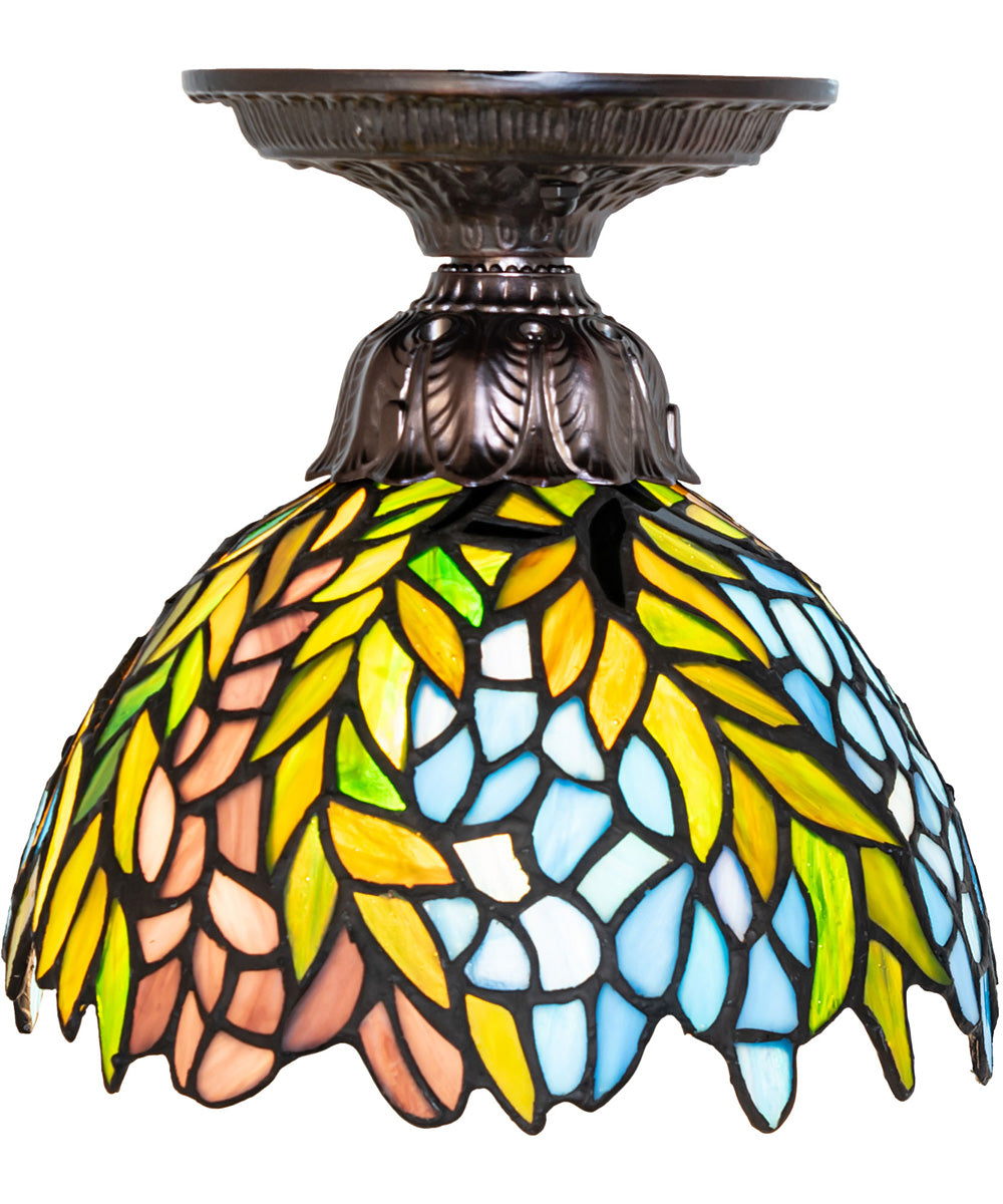 8" Wide Tiffany Honey Locust Flushmount