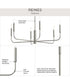 Reines 6-Light Large Chandelier Brushed Nickel