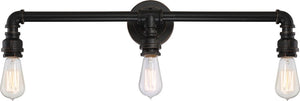 25"W Iron 3-Light Vanity & Wall Industrial Bronze