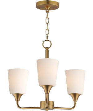 Hudson 3-Light Chandelier Natural Aged Brass