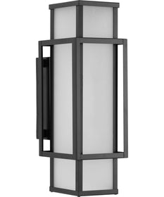 Unison 2-Light Etched Seeded Glass Contemporary Wall Lantern Matte Black