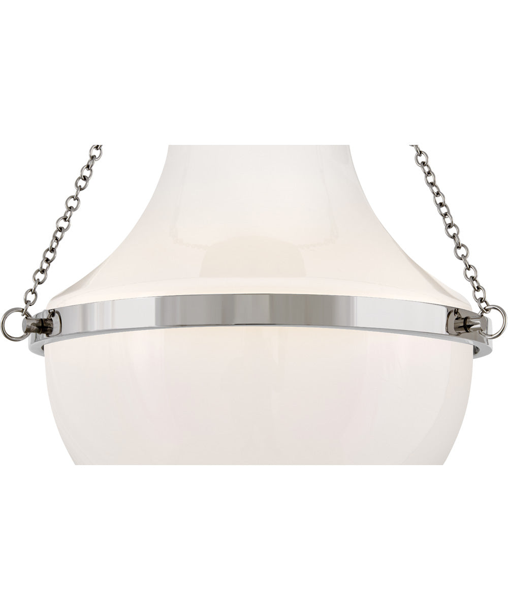 Collins 1-Light Medium Semi-Flush Mount in Polished Nickel