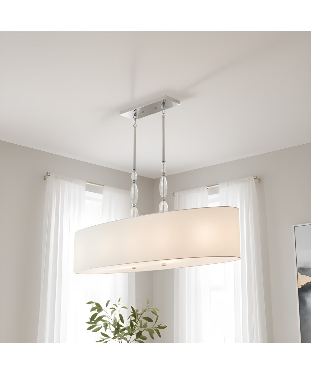 Stone 5-light Island Light Polished Chrome