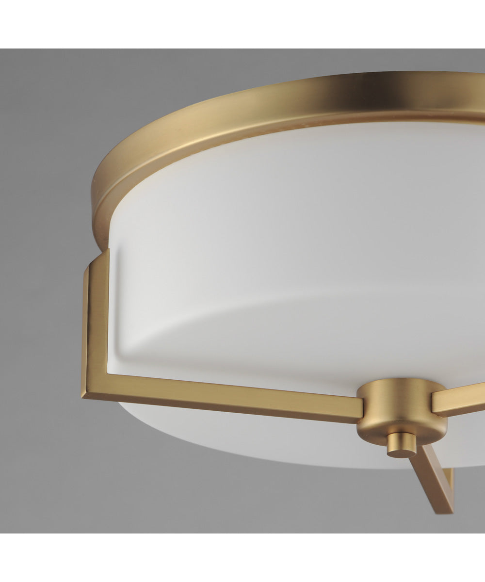 Dart 3-Light Flush Mount Natural Aged Brass