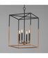 Soho 4-Light Large Pendant Black/Weathered Brass