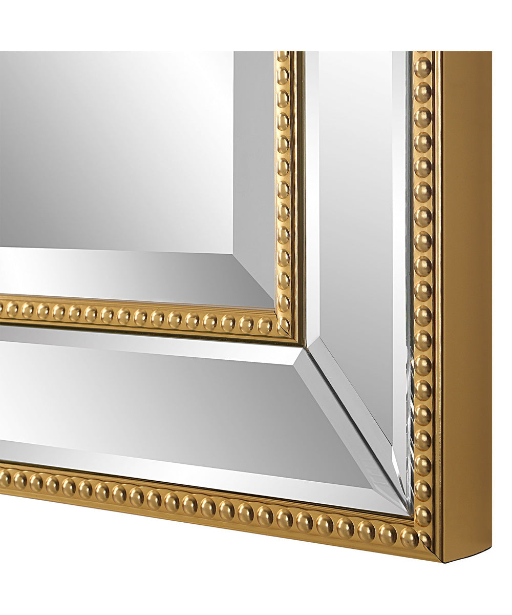 20x32" Wall Mirror Beveled with Gold Beading