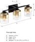 Gatsby 3 Light Vanity Matte Black