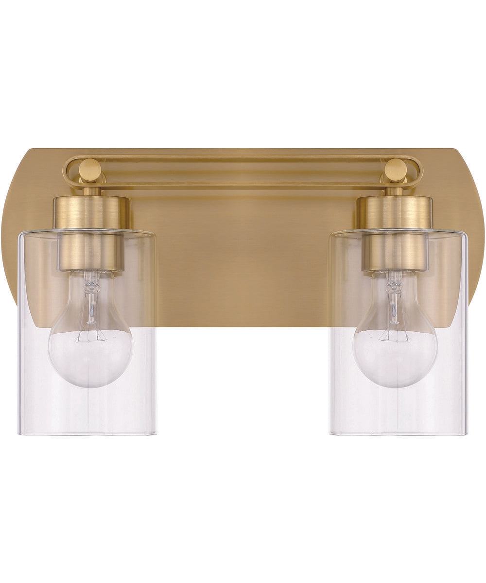 Hendrix 2-Light Lighting Satin Brass