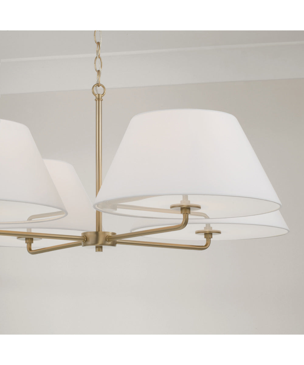 Parson 4-Light Chandelier Matte Brass
