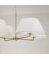 Parson 4-Light Chandelier Matte Brass