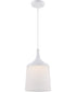 11"W Denny 1-Light Pendant Glacier White