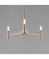 Emana 3-Light Chandelier Satin Nickel