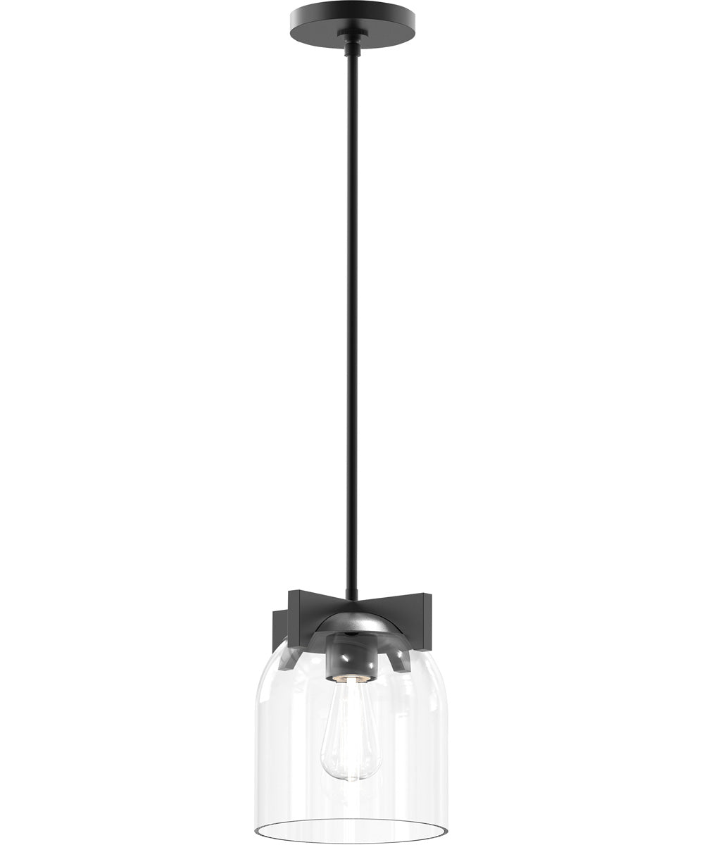 Scoop 1-Light Pendant/Flush Mount Black
