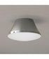 Avra Medium 2-Light Flush Mount with Etched White Glass Shade Brushed Nickel