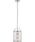 8"W Ginger 1-Light Pendant Brushed Nickel