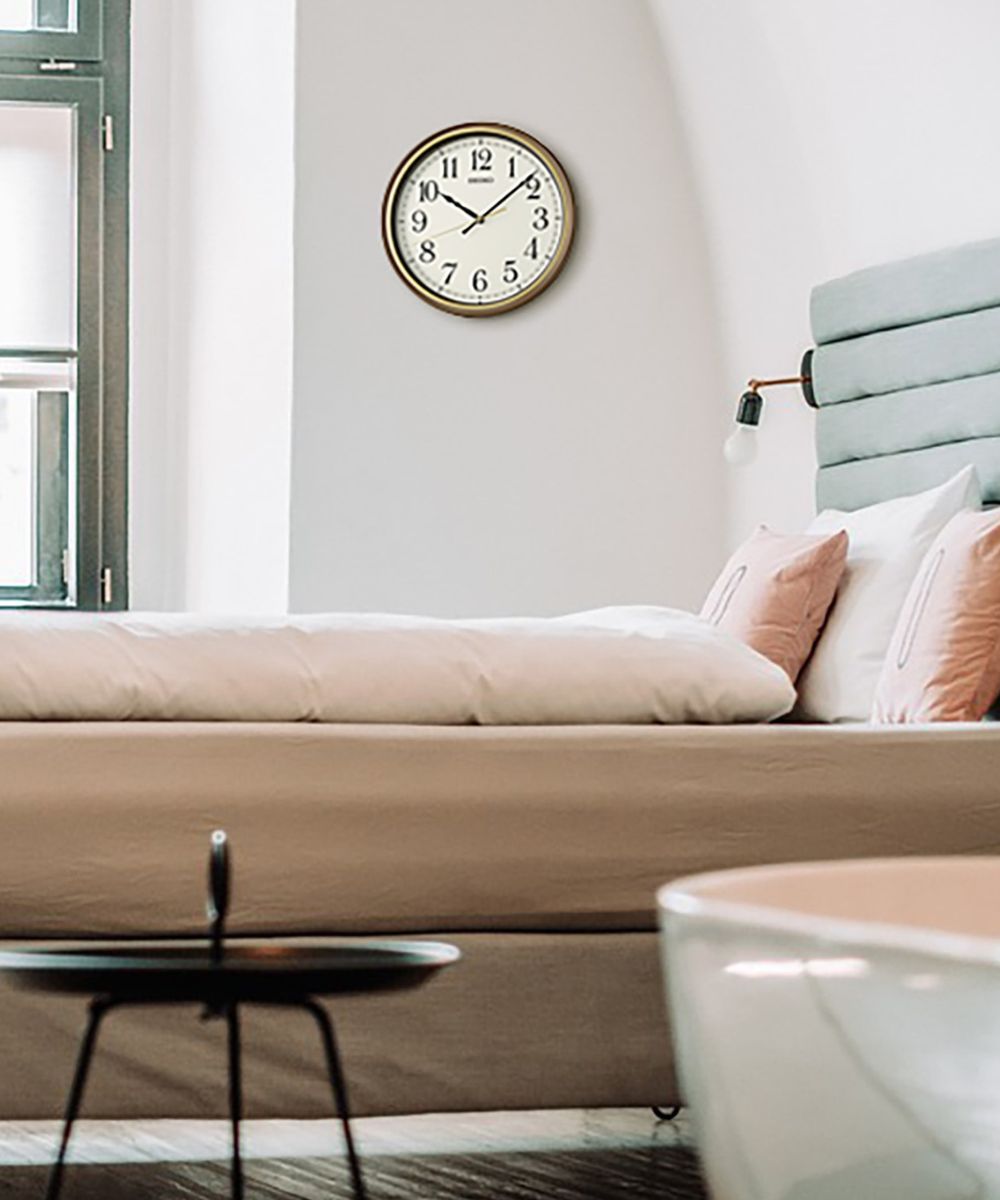 OPEN BOX Wall Clock Oita Brown Glass Cover