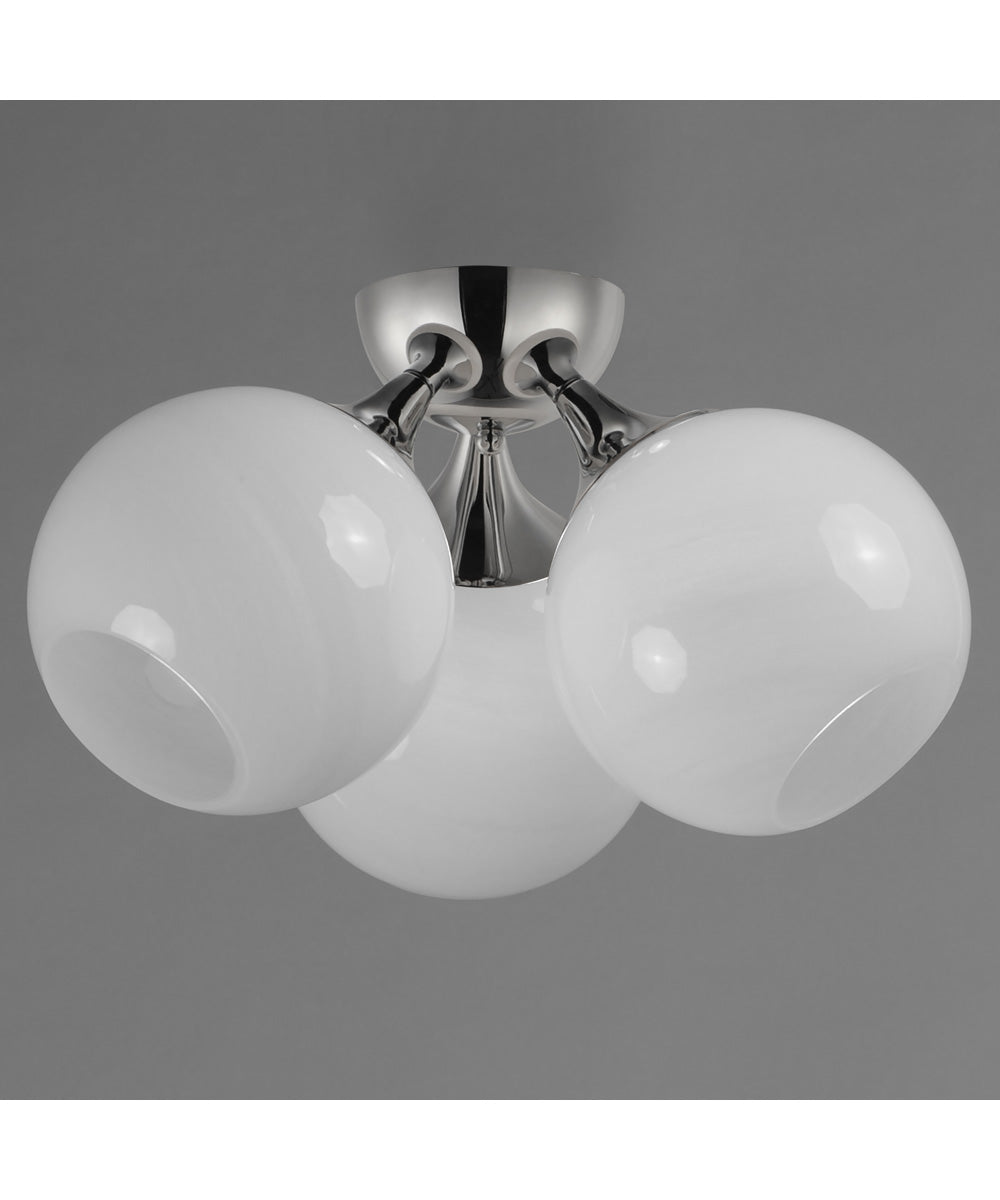Neve 3-Light Semi Flush Polished Chrome