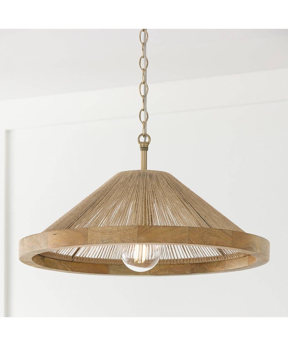 Maya 1-Light Semi-Flush Matte Brass