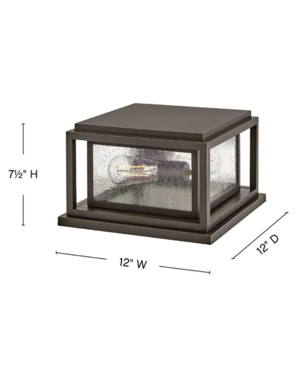Republic 2-Light Small Pier Mount Lantern 12v in Oil Rubbed Bronze
