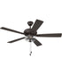 EOS 2 Light Clear Bowl 52" Ceiling Fan 2-Light Fan Classic Bronze